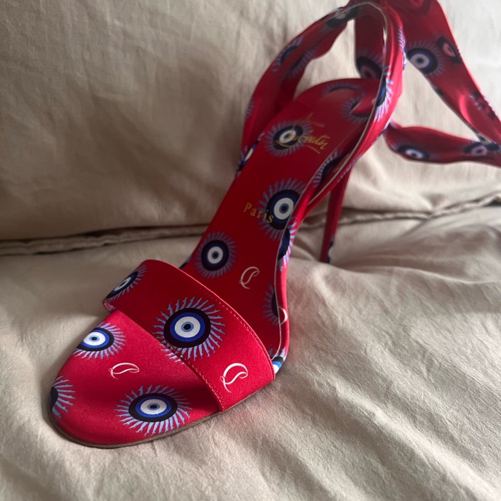 Christian Louboutin Red Eye Sandale Du Desert Heels